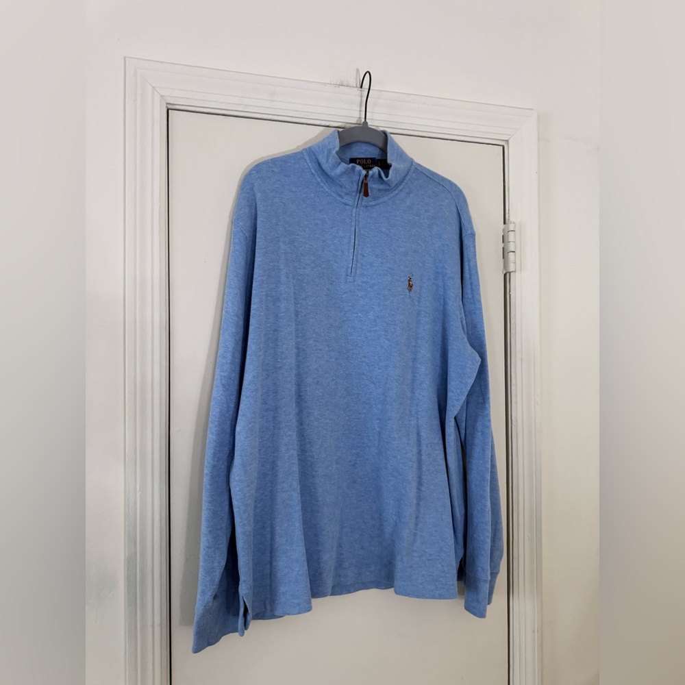 Ralph Lauren Sky Blue Zip-Up Sweater
Size Large
In great condition